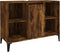 vidaXL - Wastafelkast - 80x33x60 - cm - bewerkt - hout - gerookt - eikenkleurig