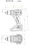 Metabo SB 18 LT BL - Accu-klopboormachine - Borstelloze motor 60 Nm (2 stuks)