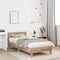 vidaXL Artisan - Bedframe - Tweepersoons - 203 x 95 x 70 cm - Bewerkt hout - Eikenkleur