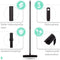 CLEANLY® Rubberen Bezem - Vloerwisser 2-in-1 - Uitschuifbare steel 68-125 cm - Zwart