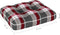 vidaXL - Palletkussen - 50x40x12 - cm - stof - ruitpatroon - rood