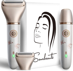 Sansbeauté 2-in-1 Ladyshave - Scheerapparaat Vrouw - Extra Scheerkop - Waterproof - USB Oplaadbaar