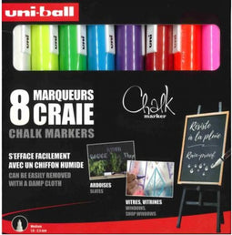 Uni-ball - Chalk PWE-5M - krijtmarker - medium punt - set 8 stuks