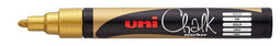 Uni-ball - Krijtstift chalk rond goud | 6 stuks