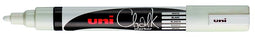 Uni-ball - Krijtstift chalk rond wit | 12 stuks