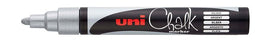 Uni-ball - Krijtstift chalk rond zilver | 6 stuks