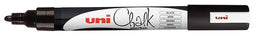 Uni-ball - Krijtstift chalk rond zwart | 6 stuks