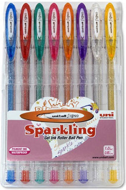Uni-Ball Roller Signo Sparkling – 8 stuks
