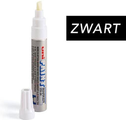 UNI Paint PX-30 Zwarte Paint Marker - 4 - 8,5 mm Beitelpunt - Verfstift Op Oliebasis, Geschikt Voor Vele Ondergronden Zoals; Glas, Papier, Ceramiek, Plastic of Metaal