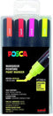 Uni Posca Verfmarkers - 4-delige set - 5M Neon