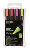 Uni Posca Verfmarkers - 4-delige set - 5M Neon