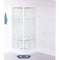 OK - Douchecabine hoekinstap 80x80 cm - 4 mm veiligheidsglas - Witte aluminium profielen