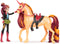 Unicorn Academy - Pop Valentina & Eenhoorn Cinder - met 2 rijaccessoires en borstel - Speelfigurenset