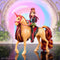 Unicorn Academy - Pop Valentina & Eenhoorn Cinder - met 2 rijaccessoires en borstel - Speelfigurenset