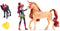 Unicorn Academy - Pop Valentina & Eenhoorn Cinder - met 2 rijaccessoires en borstel - Speelfigurenset