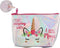 Unicorn Kinder Toilettasje etui make up tasje holografisch met unicorn print - 13 x 19.5 cm