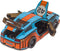 UNIDRAGON Houten 3D DIY Puzzel Voor Volwassenen Model Woosaic - Comet GTS Blauw/Oranje - 219 stukjes - 26,8x13,3x7,8 cm