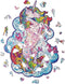 UNIDRAGON Houten Puzzel Voor Volwassenen Dier - Inspirerende Eenhoorn - 103 stukjes - Small 18x24 cm