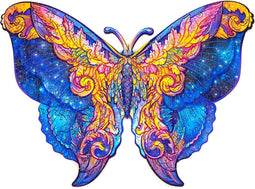 UNIDRAGON Houten Puzzel Voor Volwassenen Dier - Intersterrenstelsel Vlinder - 108 stukjes - Small 23x17 cm