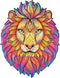 UNIDRAGON Houten Puzzel Voor Volwassenen Dier - Mysterieuze Leeuw - 192 stukjes - Medium 24x31 cm