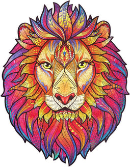 UNIDRAGON Houten Puzzel Voor Volwassenen Dier - Mysterieuze Leeuw - 700 stukjes - Royal Size 42x54 cm