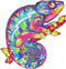 UNIDRAGON Houten Puzzel Voor Volwassenen Dier - Regenboogkleurige Kameleon - 700 stukjes - Royal Size 46x68 cm