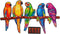 UNIDRAGON Houten Puzzel Voor Volwassenen Dier - Speelse Papegaaien - 291 stukjes - King Size 49x27 cm
