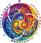 UNIDRAGON Houten Puzzel Voor Volwassenen Mandala - Spiraal Incarnatie - 700 stukjes - Royal Size 45x45 cm