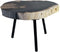 Unieke Bijzettafel – Natuurlijk en Stijlvol - Salontafel rond - ø41-43x30 - Naturel/zwart - Metaal - Kerstcadeau