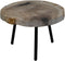 Unieke Bijzettafel – Natuurlijk en Stijlvol - Salontafel rond - ø41-43x30 - Naturel/zwart - Metaal - Kerstcadeau