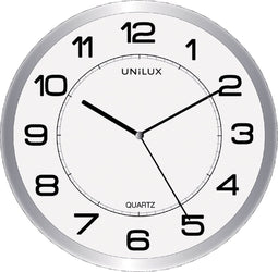 Unilux Attraction klok - grijs/wit - Ø 22 - rond - stil