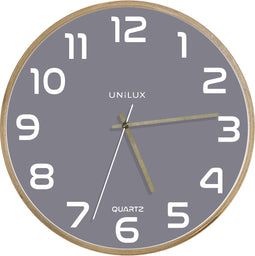 UNILUX Baltic klok hout/grijs