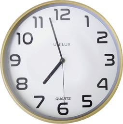 Unilux Baltic klok - hout/wit - Ø 30,5 - rond