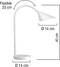 Unilux bureaulamp Sol, LED-lamp, wit