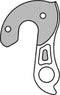 Union Derailleurhanger Gh-119 55 Mm Zilver