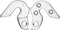 Union Derailleurhanger Gh-152 Aluminium Zilver