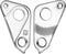 Union Derailleurhanger Gh-159 56,7 Mm Zilver