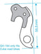 Union Derailleurhanger Gh-164 55,5 Mm Zilver