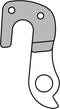 Union Derailleurhanger Gh-165 59,2 Mm Zilver