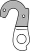 Union Derailleurhanger Gh-209 Wilier 50 Mm Zilver