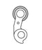 Union Derailleurhanger Gh-242 Haibike, Gt, B'twin 52 Mm Zwart