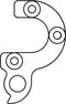 Union Derailleurhanger Gh-253 Bulls 60 Mm Zilver