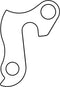 Union Derailleurhanger Gh-255 Bulls 60 Mm Zilver