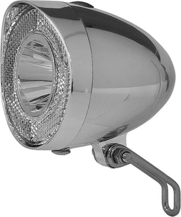 Union Retro LED Koplamp Chroom / Zilver - Op Batterij
