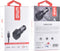 UNIQ Accessory 2.4A 36 Watt Dual port Snelle Autolader - met kabel - USB Type-C - Zwart