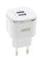 UNIQ Accessory Dual Port 2.4A thuislader - USB Type-C - Wit
