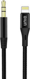 UNIQ Accessory Jack 3.5mm to Lightning adapter - Zwart
