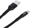 UNIQ Accessory Lightning USB Kabel 100cm snellader dataoverdracht Nylon - Zwart
