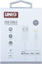 UNIQ Accessory MFI Lightning USB Kabel 2.4A (1m) - Wit