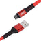 UNIQ Accessory Micro USB Kabel 100cm snellader dataoverdracht - Rood
